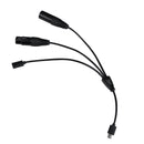 NANLITE PavoTube T8-7X PavoBulb 10C 用 USB-C to DMX ケーブルスプリッター CB-DMX-USBC-1/3