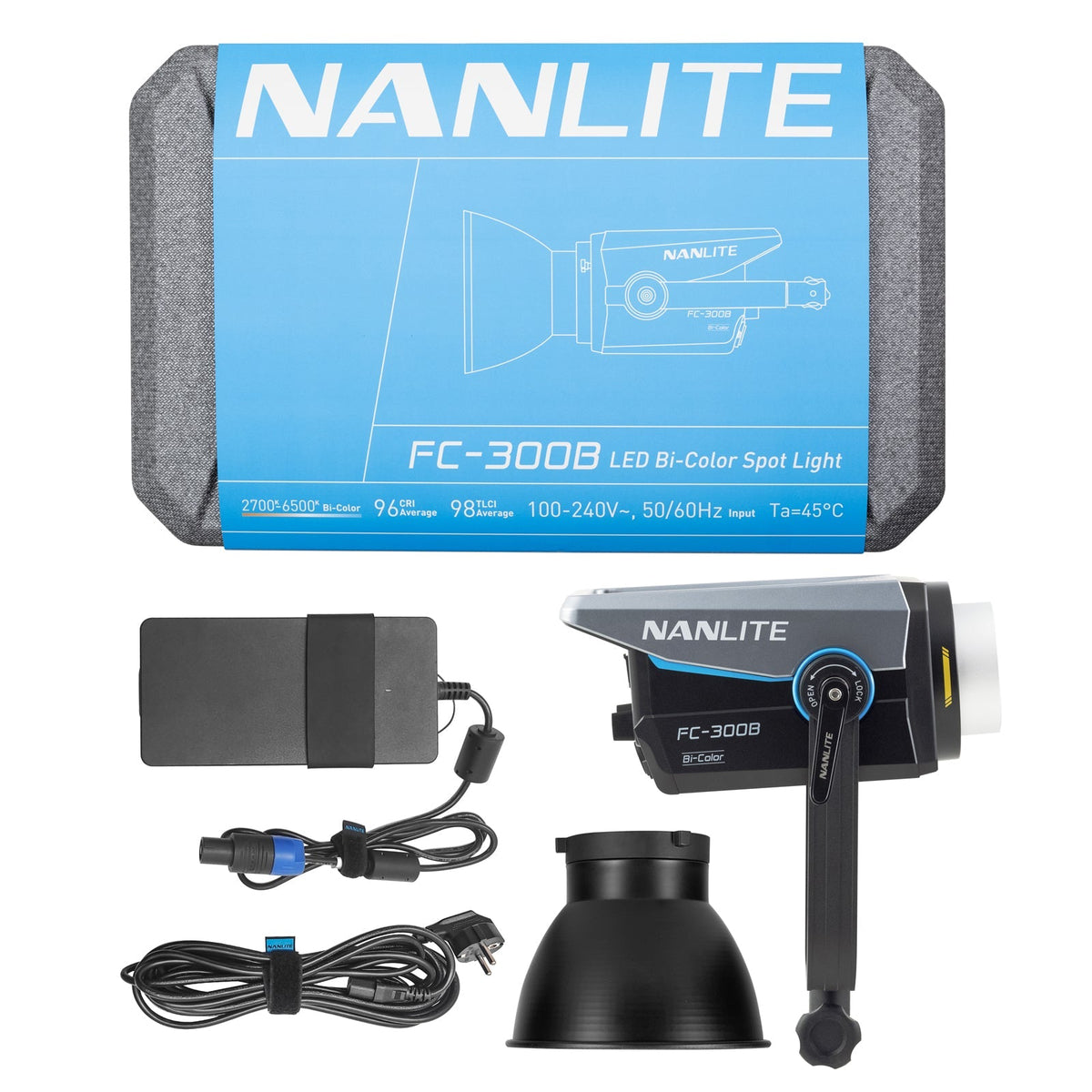 NANLITE FC-300B 撮影用ライト LEDスタジオライト バイカラー 350W