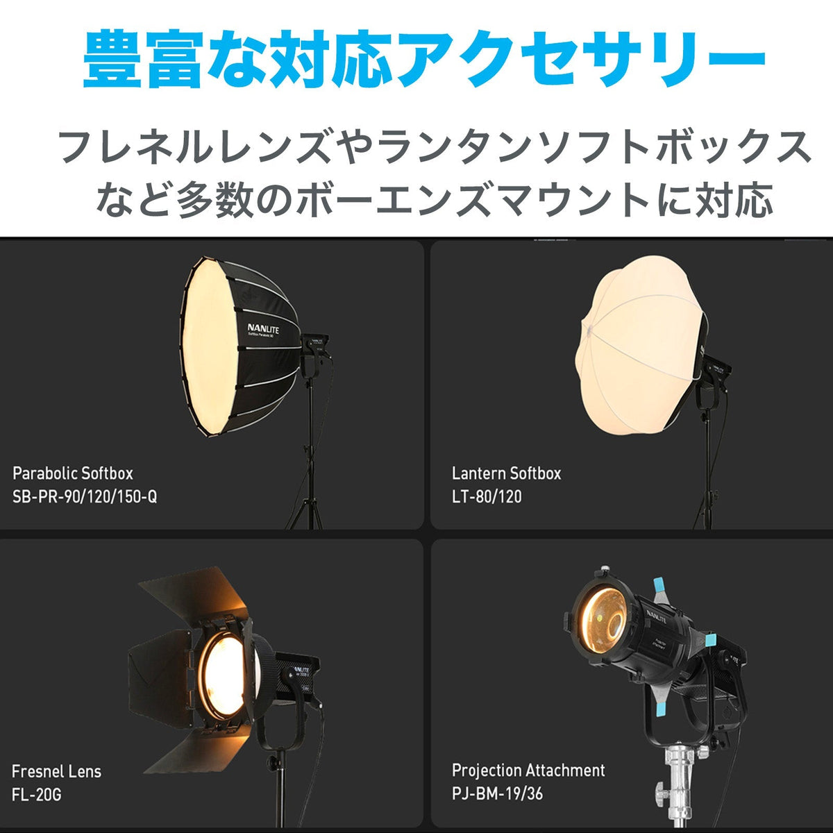 NANLITE Forza 500 II 撮影用ライト LEDライト 色温度5600K 560W NANLITE Forza 500 II 撮影用ライト LEDライト 色温度5600K 560W