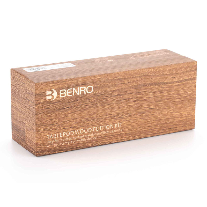 BENRO TPKWE テーブルポッド三脚 ウッドエディション 耐荷重3kg 最大脚17.5mm ボール雲台 アルカスイス互換 国内正規品