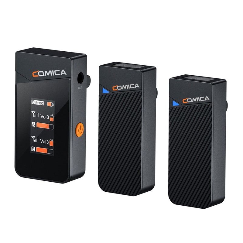 COMICA Vimo C2 ワイヤレスマイク ノイズキャンセリング モニター 2.4GHz 伝送距離200m カメラ スマートフォン PC 国内正規品